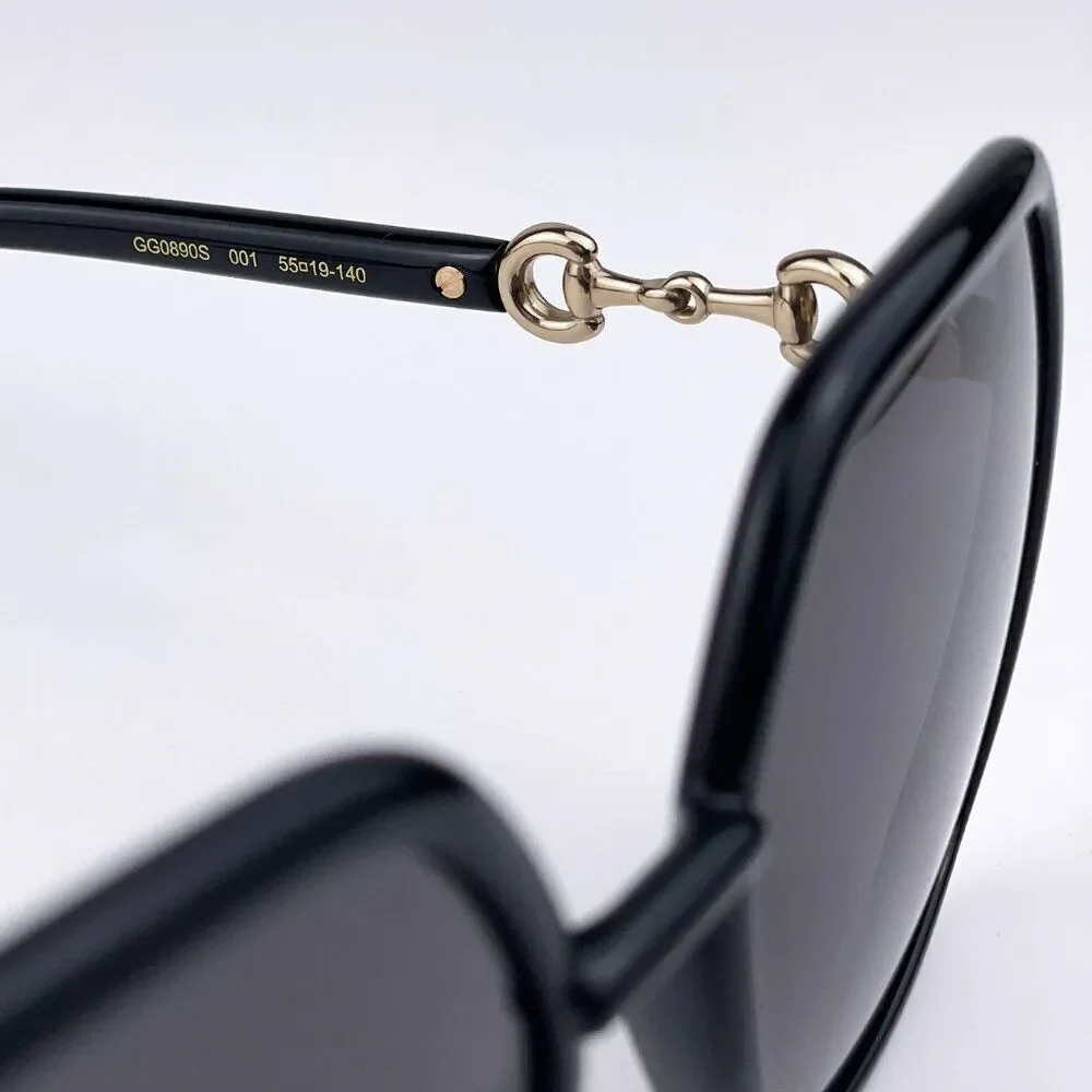 SALE! NEW Gucci GG0890S 001 Black Grey Square Oversized Women Sunglasses - Picture 10 of 11